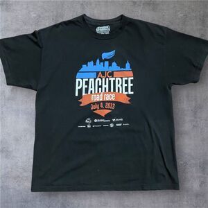Cotton Graphics Atlanta Peachtree Road Race 2013 Graphic Tee Black Unisex XL